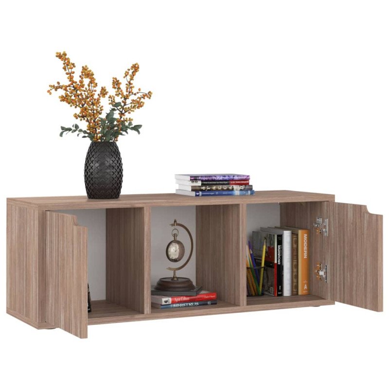 vidaXL TV skrinka sivý dub sonoma 88,5x27,5x30,5 cm drevotrieska