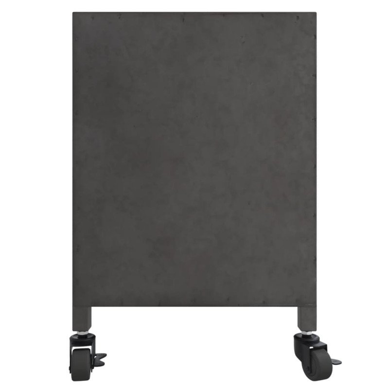 vidaXL TV skrinka strieborná 110x30x40 cm železná