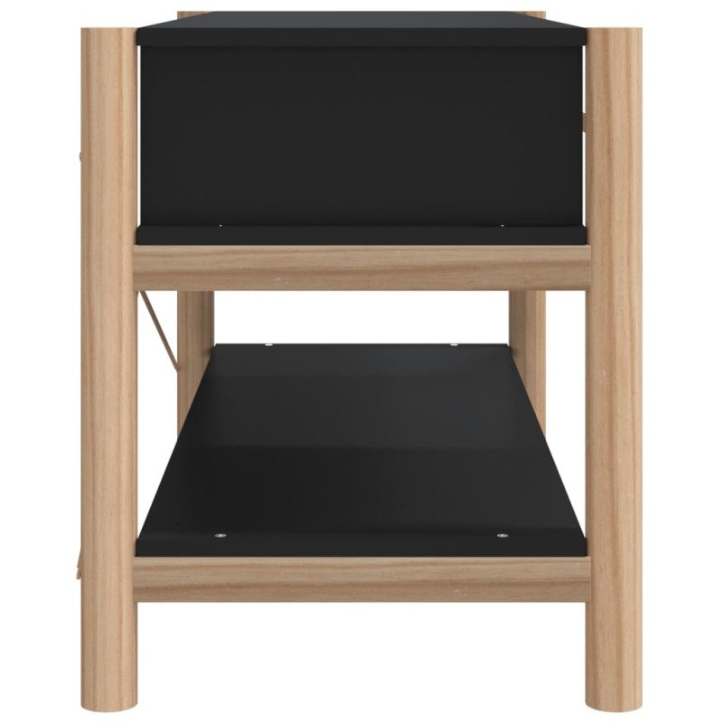 vidaXL TV skrinka čierna 82x38x45 cm spracované drevo