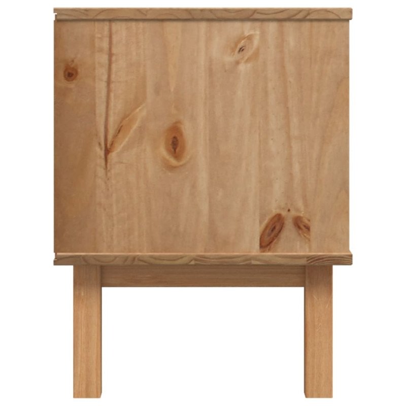 vidaXL TV skrinka OTTA, hnedo biela 113,5x43x57 cm, borovicový masív