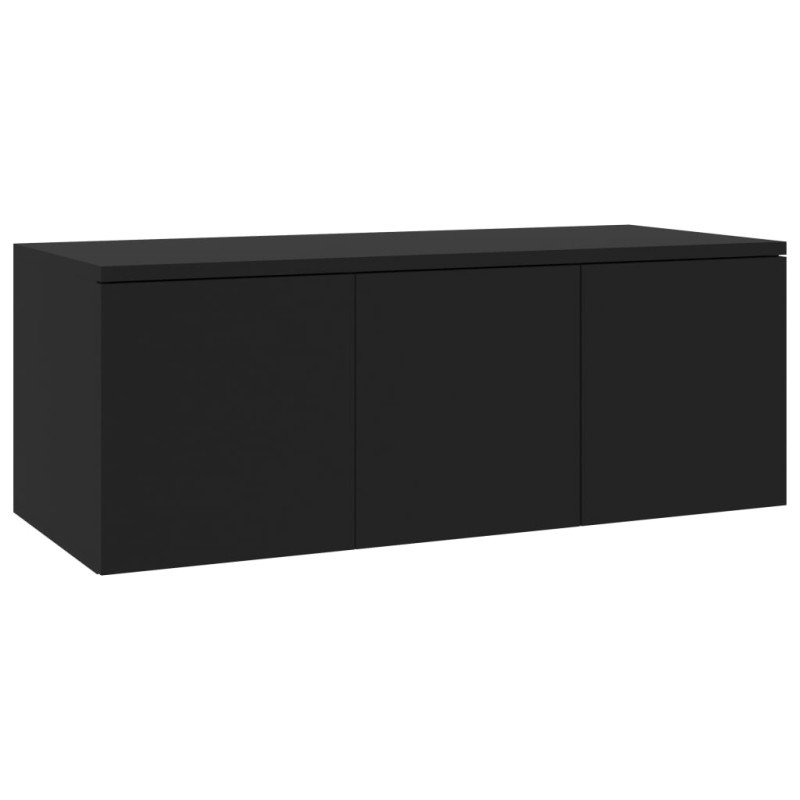 vidaXL TV skrinka, čierna 80x34x30 cm, drevotrieska