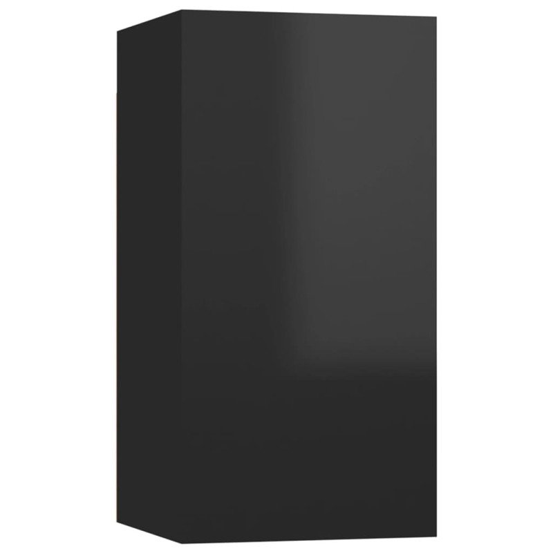 vidaXL TV skrinka, lesklá čierna 30,5x30x60 cm, kompozitné drevo