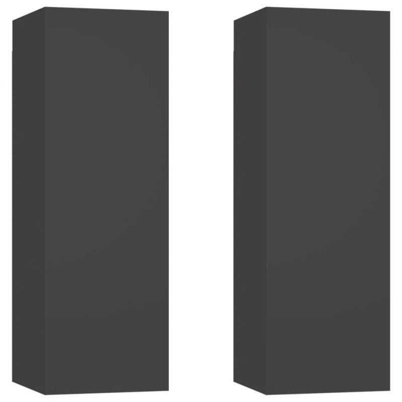vidaXL TV skrinky 2 ks, sivé 30,5x30x90 cm, kompozitné drevo