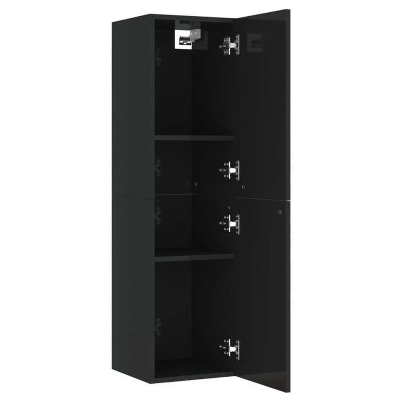 vidaXL TV skrinky 2 ks, lesklé čierne 30,5x30x110 cm, kompozitné drevo