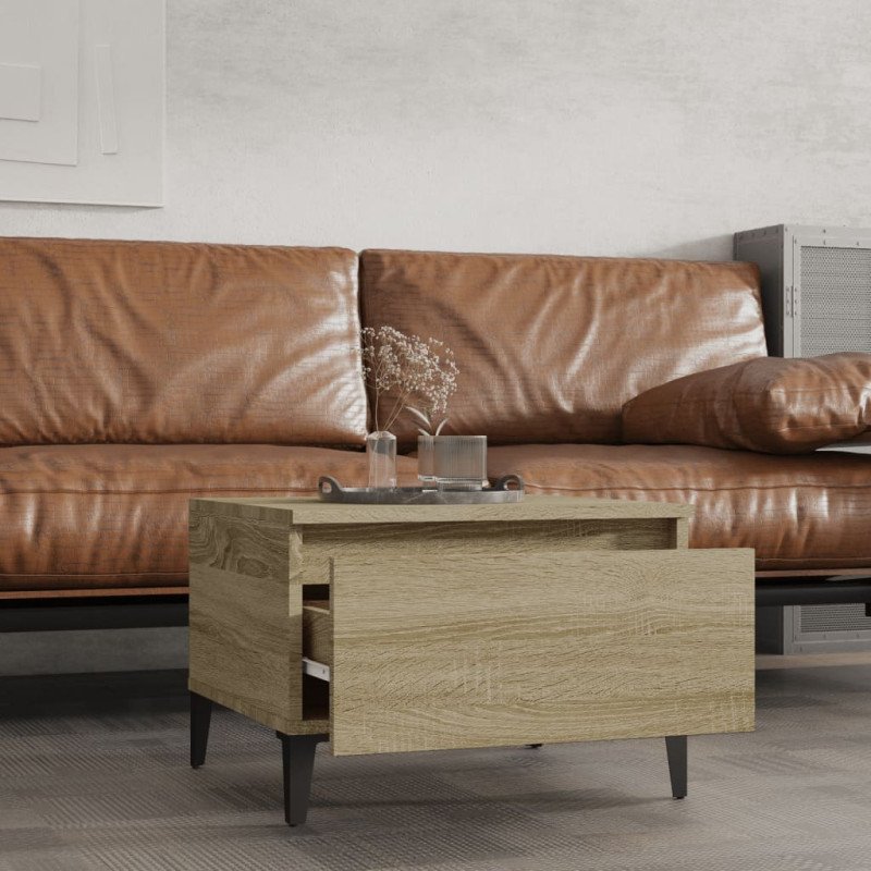 vidaXL Bočný stolík dub sonoma 50x46x35 cm spracované drevo