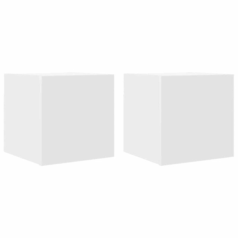 vidaXL Nástenné TV skrinky 2 ks biele 30,5x30x30 cm