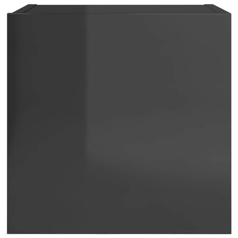 vidaXL Nástenné TV skrinky 4 ks lesklé sivé 30,5x30x30 cm