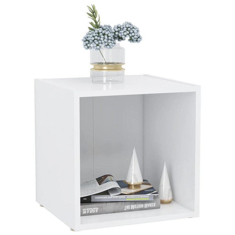 vidaXL TV skrinky 2 ks biele 37x35x37 cm drevotrieska vidaXL TV skrinky 2 ks biele 37x35x37 cm drevotrieska