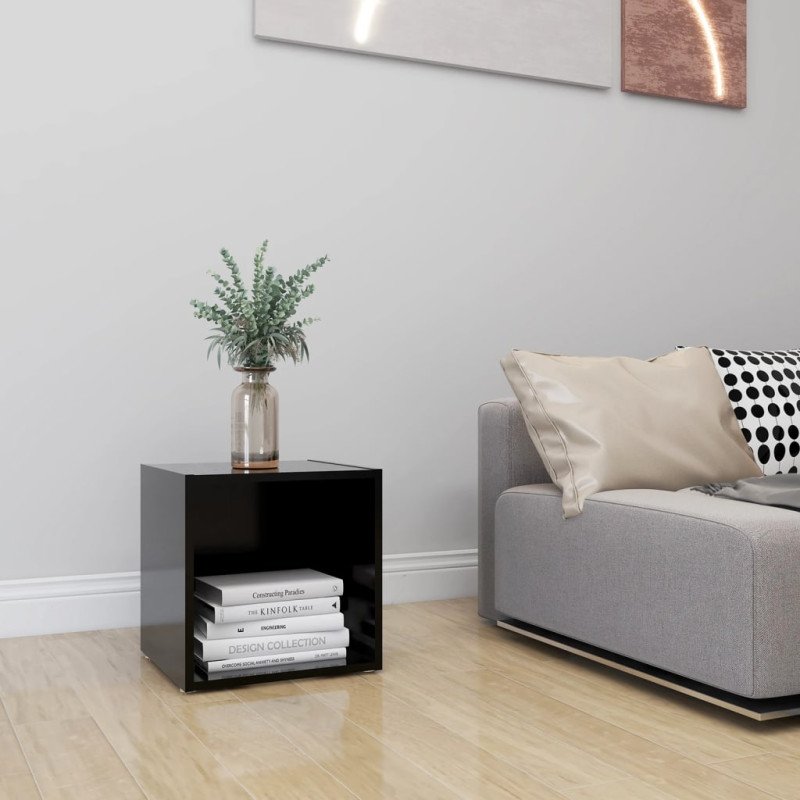 vidaXL TV skrinka čierna 37x35x37 cm drevotrieska vidaXL TV skrinka čierna 37x35x37 cm drevotrieska