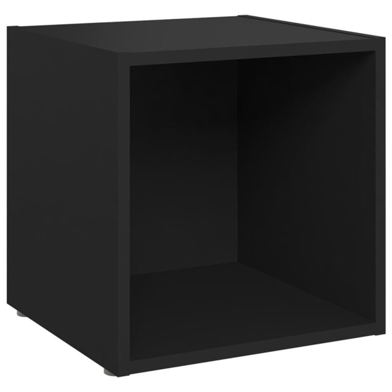 vidaXL TV skrinky 4 ks čierne 37x35x37 cm drevotrieska