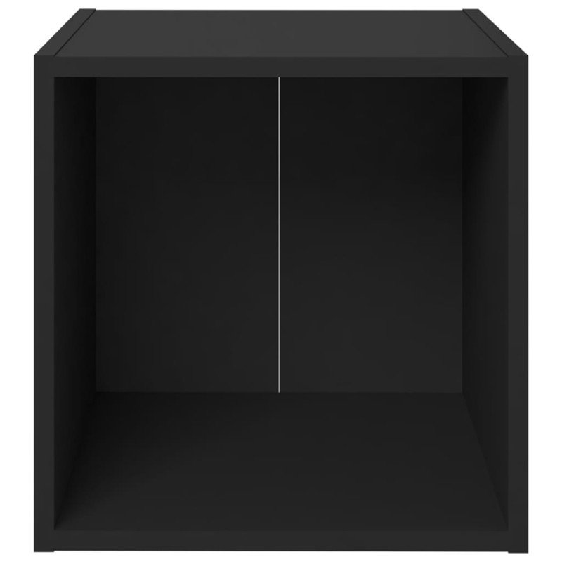 vidaXL TV skrinky 4 ks čierne 37x35x37 cm drevotrieska
