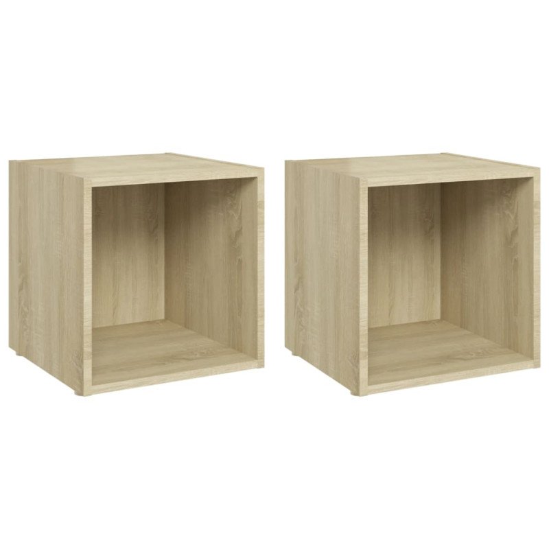 vidaXL TV skrinky 2 ks sonoma dub 37x35x37 cm drevotrieska
