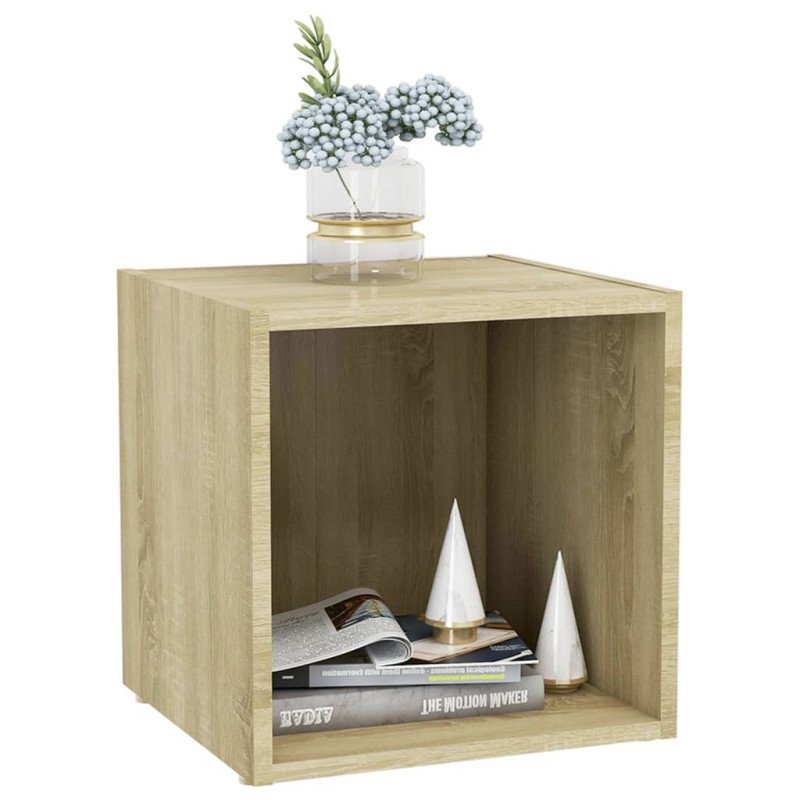 vidaXL TV skrinky 2 ks sonoma dub 37x35x37 cm drevotrieska