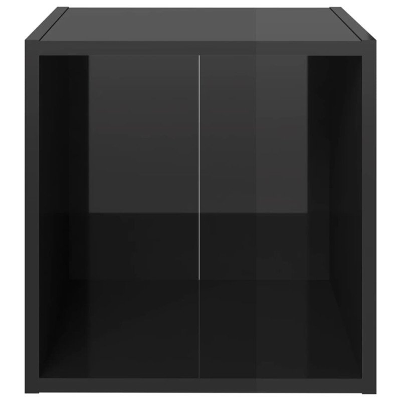 vidaXL TV skrinky 2 ks lesklé čierne 37x35x37 cm drevotrieska