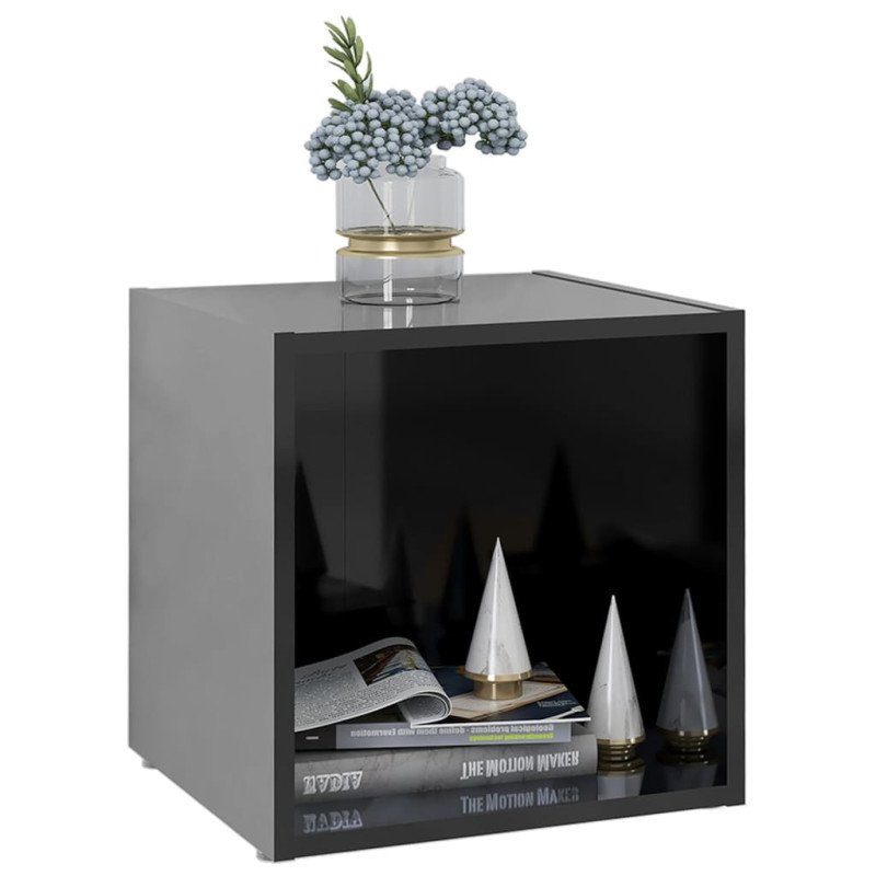 vidaXL TV skrinky 2 ks lesklé čierne 37x35x37 cm drevotrieska