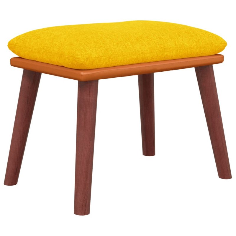vidaXL Podnožka horčicovo žltá 45x29,5x35 cm látka a umelá koža