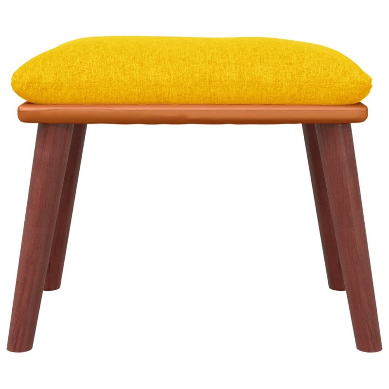 vidaXL Podnožka horčicovo žltá 45x29,5x35 cm látka a umelá koža