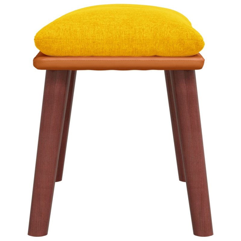 vidaXL Podnožka horčicovo žltá 45x29,5x35 cm látka a umelá koža