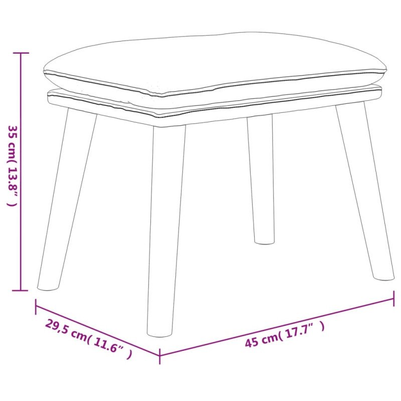 vidaXL Podnožka horčicovo žltá 45x29,5x35 cm látka a umelá koža