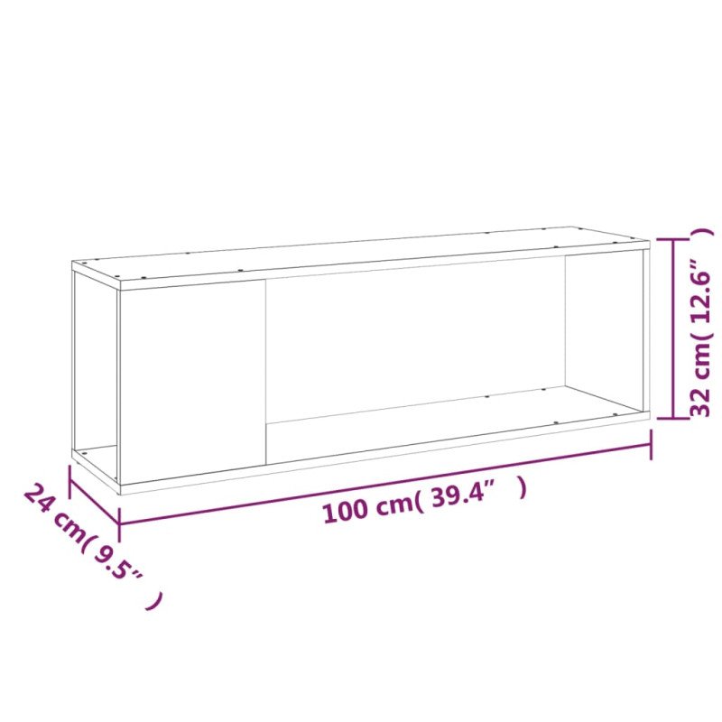 vidaXL TV skrinka čierna 100x24x32 cm drevotrieska