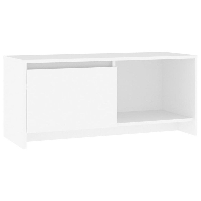 vidaXL TV skrinka biela 90x35x40 cm drevotrieska