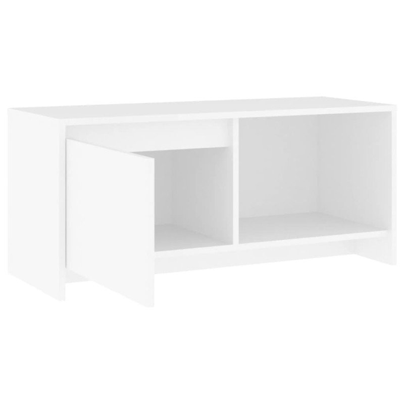 vidaXL TV skrinka biela 90x35x40 cm drevotrieska