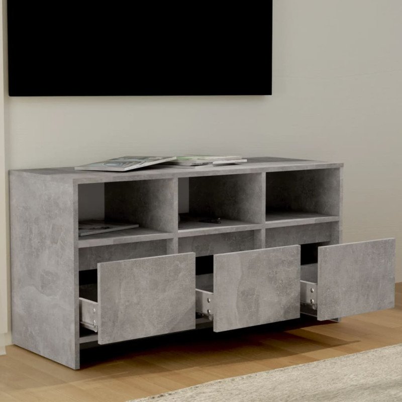 vidaXL TV skrinka betónovosivá 102x37,5x52,5 cm drevotrieska