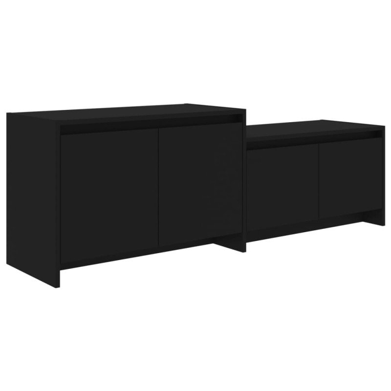 vidaXL TV skrinka čierna 146,5x35x50 cm drevotrieska 