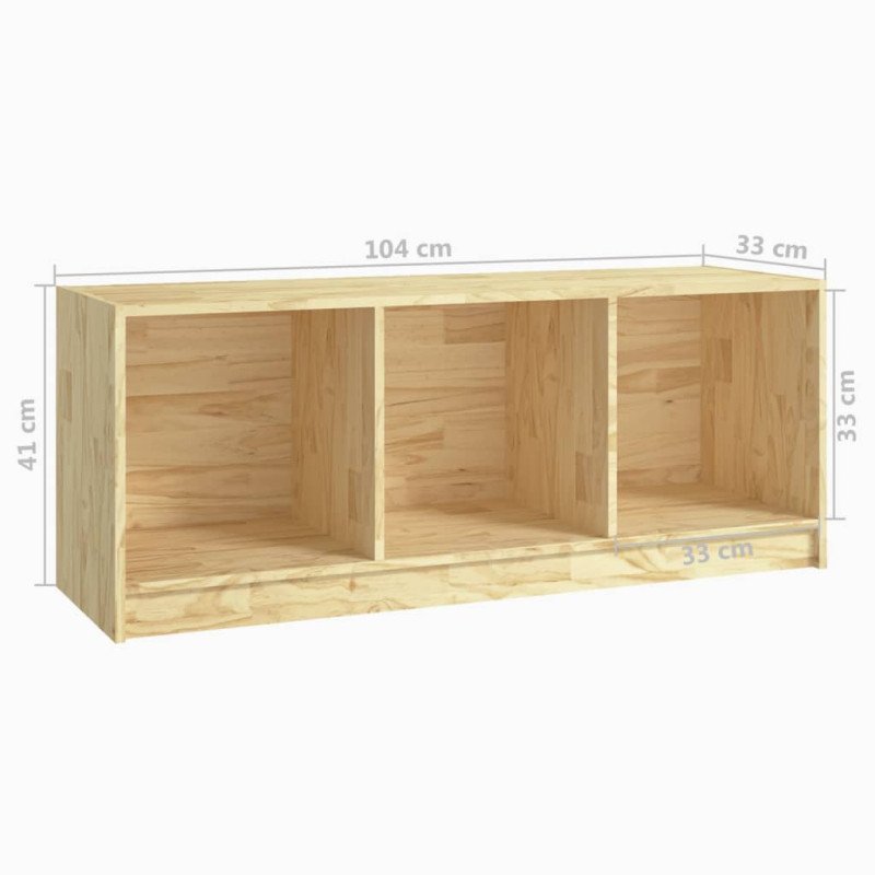 vidaXL TV skrinka 104x33x41 cm, borovicový masív
