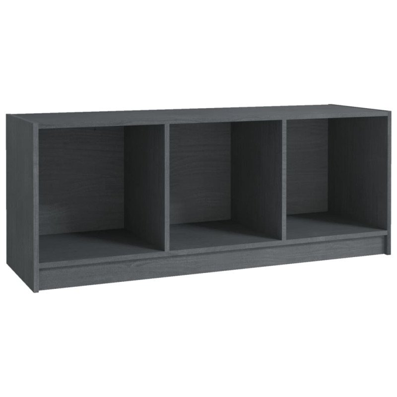 vidaXL TV skrinka sivá 104x33x41 cm borovicový masív