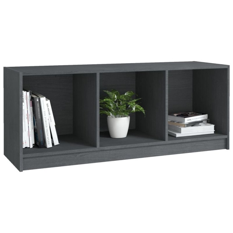 vidaXL TV skrinka sivá 104x33x41 cm borovicový masív