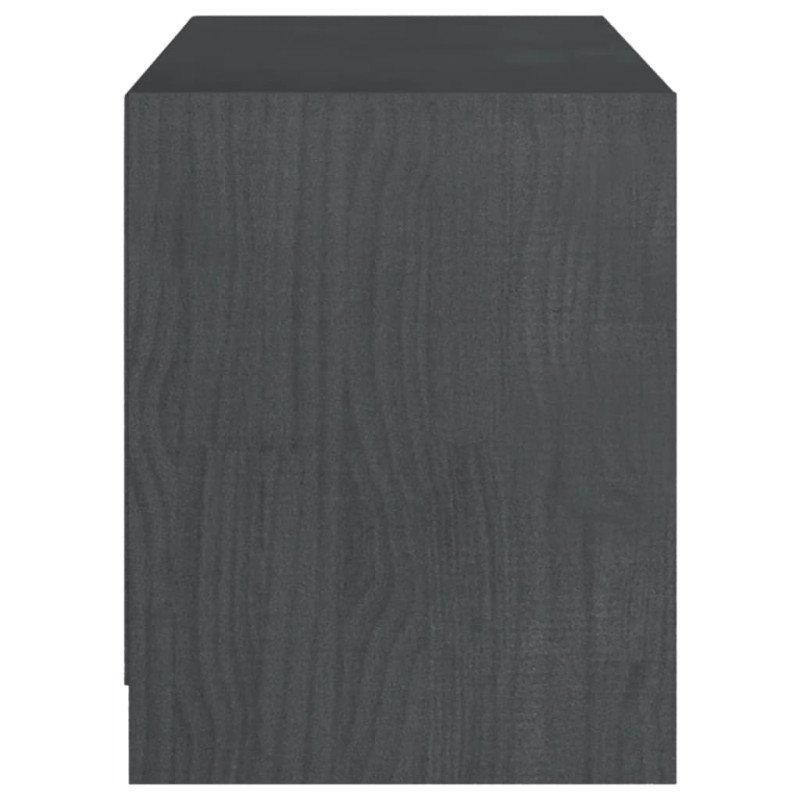vidaXL TV skrinka sivá 104x33x41 cm borovicový masív