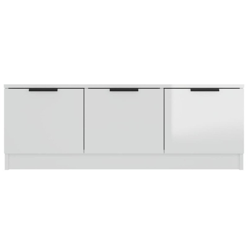 vidaXL TV skrinka, lesklá biela 102x35x36,5 cm, kompozitné drevo