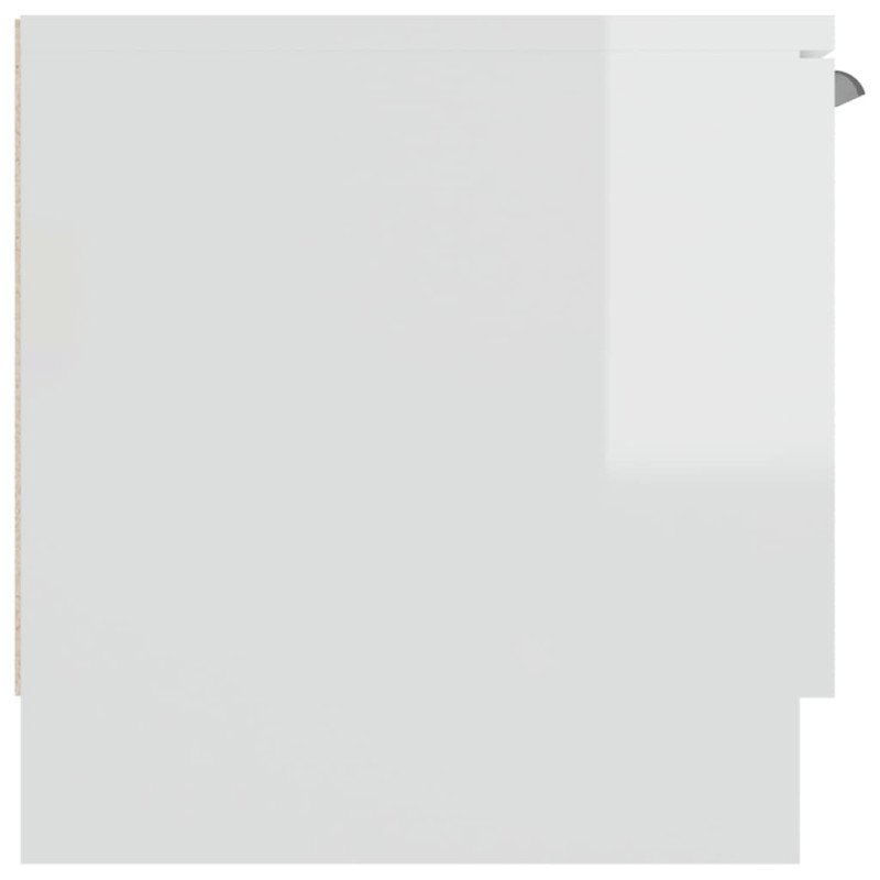 vidaXL TV skrinka, lesklá biela 102x35x36,5 cm, kompozitné drevo