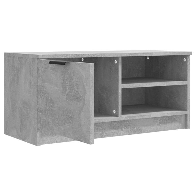 vidaXL TV stolík betónový sivý 80x35x36,5 cm spracované drevo