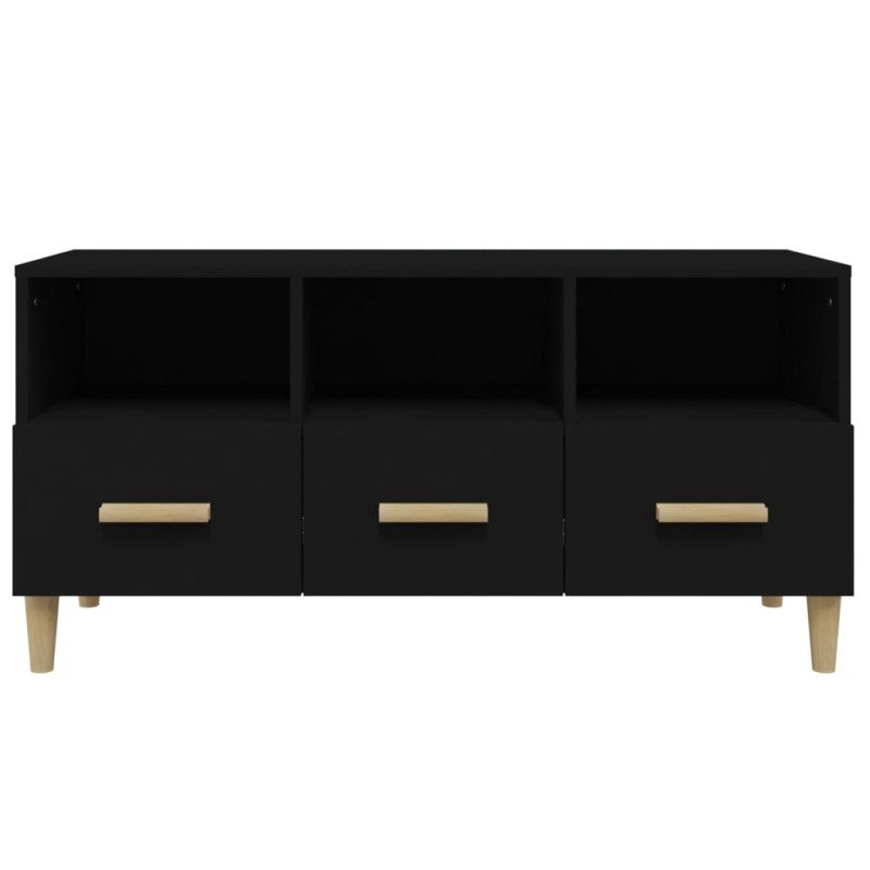 vidaXL TV stolík čierny 102x36x50 cm spracované drevo