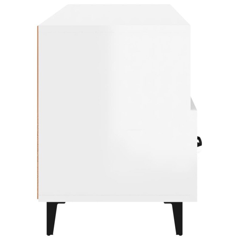 vidaXL TV skrinka lesklá biela 102x35x50 cm spracované drevo