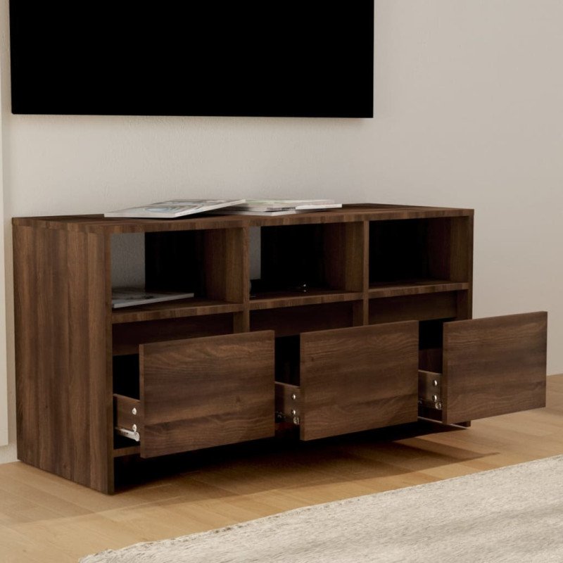 vidaXL TV skrinka hnedý dub 102x37,5x52,5 cm drevotrieska