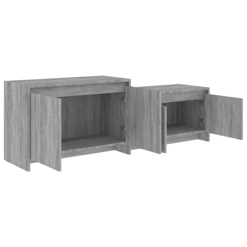 vidaXL TV skrinka sivá 146,5x35x50 cm drevotrieska