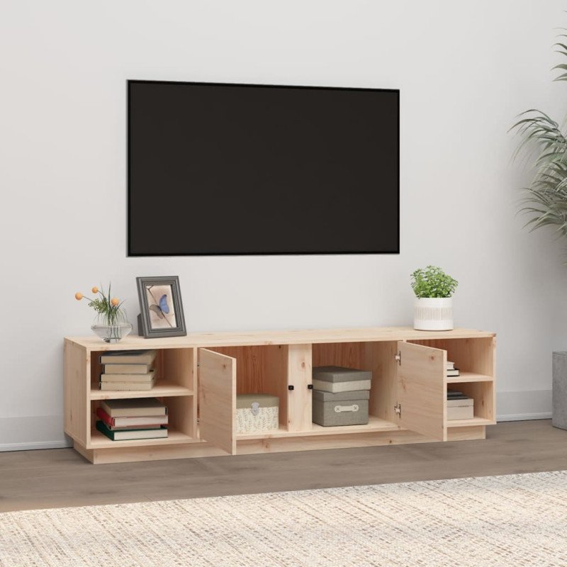 vidaXL TV skrinka 156x40x40 cm masívna borovica
