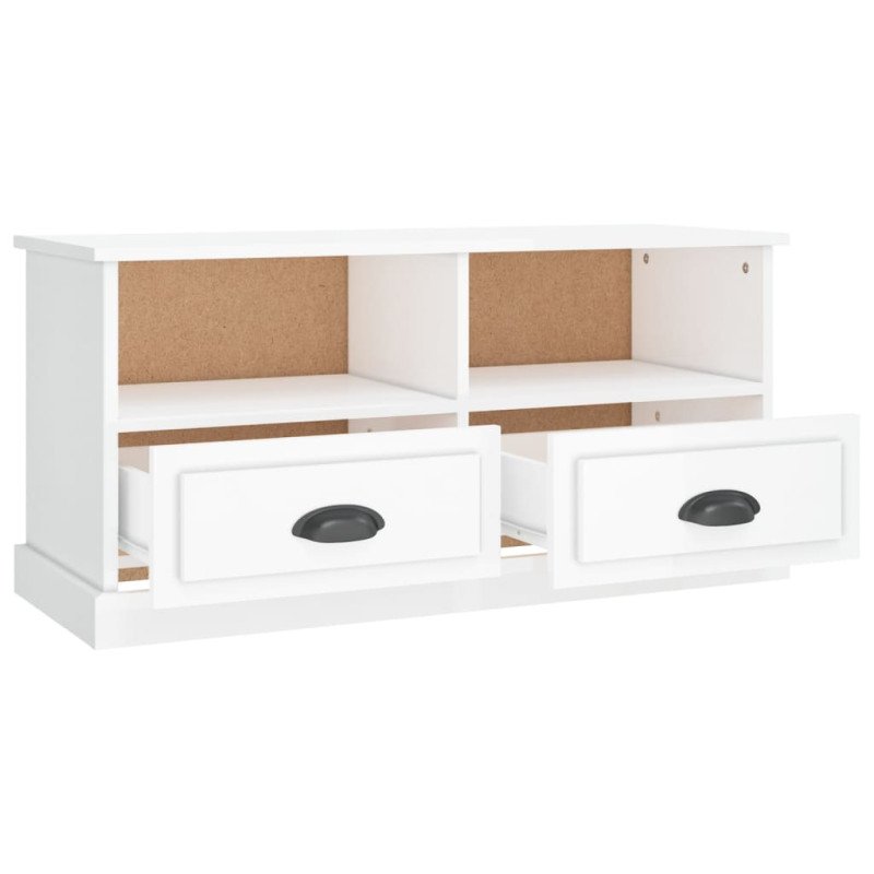 vidaXL TV skrinka lesklá biela 93x35,5x45 cm kompozitné drevo