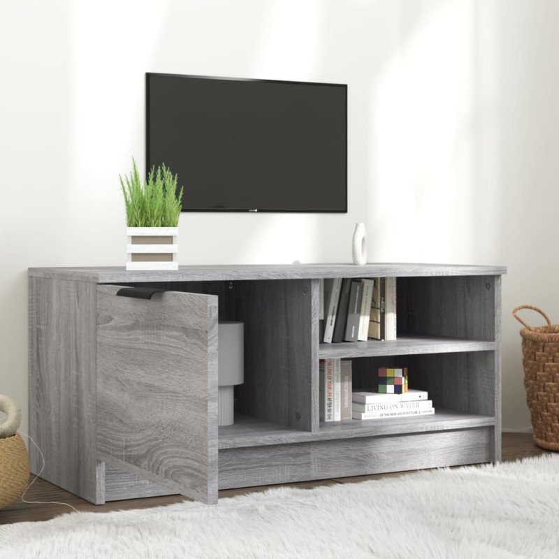 vidaXL TV skrinka sivý dub sonoma 80x35x36,5 cm spracované drevo