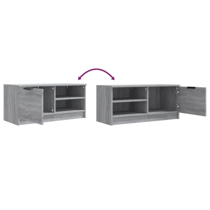vidaXL TV skrinka sivý dub sonoma 80x35x36,5 cm spracované drevo