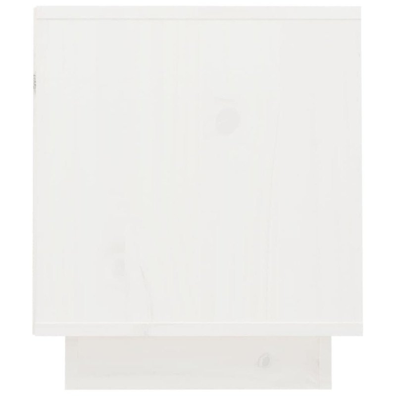 vidaXL TV skrinka biela 70x34x40 cm borovicový masív