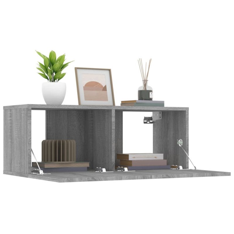 vidaXL TV stolíky 2 ks sivý dub sonoma 80x30x30 cm spracované drevo
