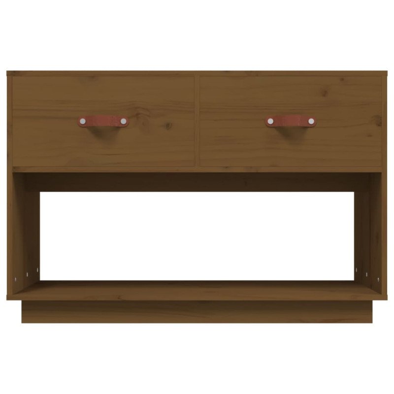 vidaXL TV skrinka medovo-hnedá 90x40x60 cm masívna borovica