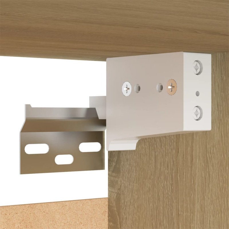 vidaXL TV skrinky 7 ks biele a dub sonoma 30,5x30x60 cm drevotrieska