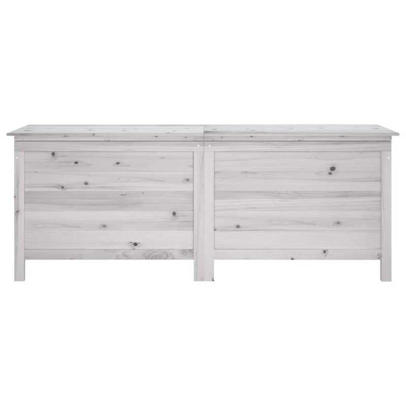 vidaXL Záhradný úložný box, biely 150x50x56,5 cm, jedľový masív