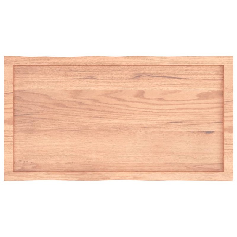 vidaXL Stolová doska svetlohnedá 100x50x(2-6)cm ošetrený masív hrany