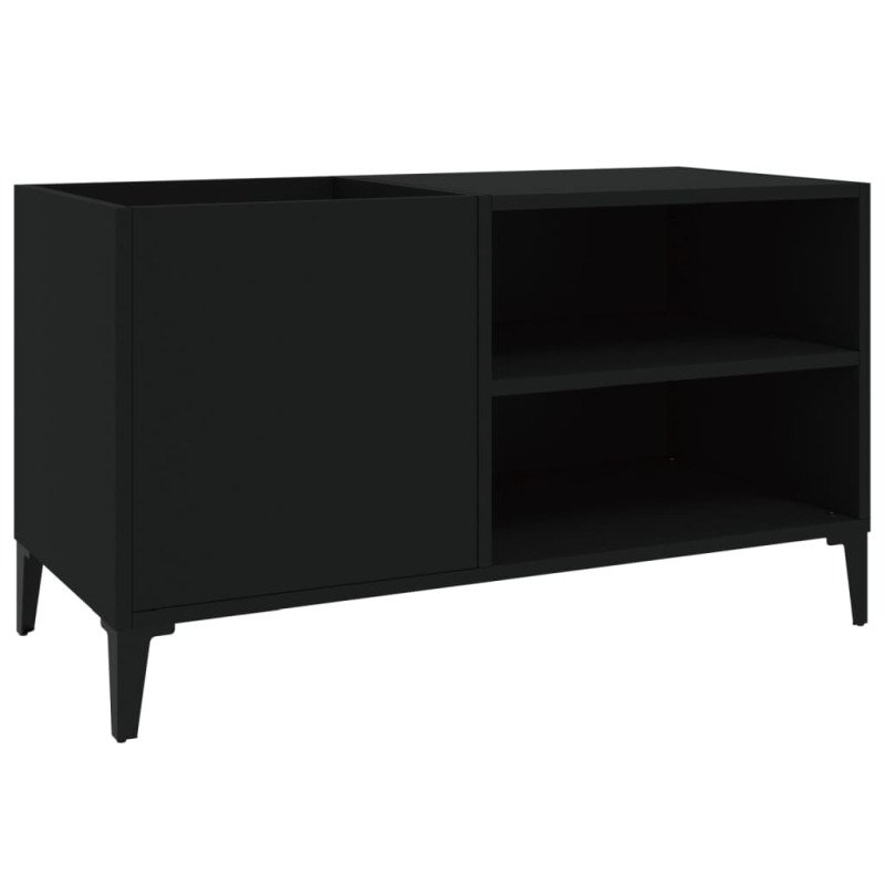 vidaXL Skrinka na platne, čierna 84,5x38x48 cm, kompozitné drevo